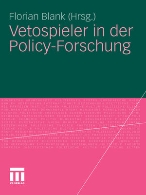 cover image of Vetospieler in der Policy-Forschung